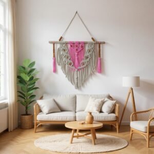 معلقة رمادي و روز